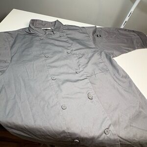 Chef Works Mens Small Grey Morocco Double Breasted Chef Coat Uniform